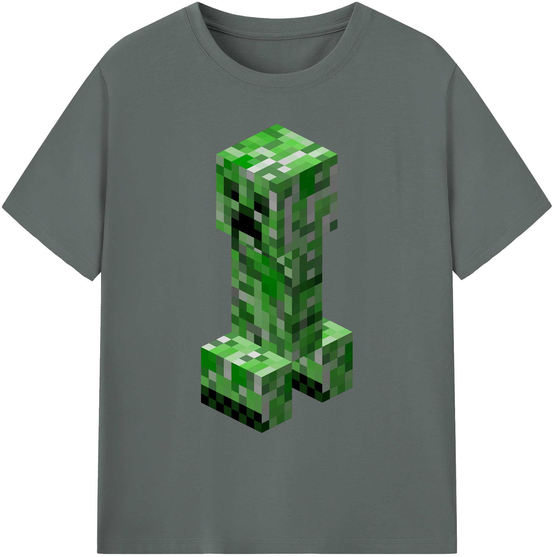 （画像用） マインクラフト ブロックの世界 Minecraft MC Block world 綿100％ メンズ半袖Tシャツ｜肌触りやわらか＆通気性